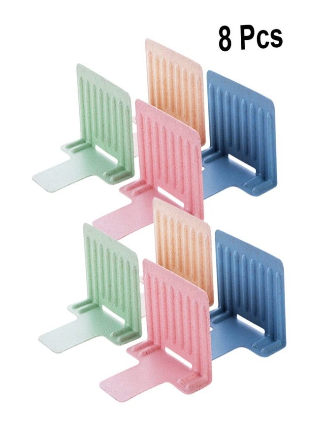 ROMISBABA 8-Piece PP Drawer Dividers for Refrigerated Food Storage Stackable Kitchen Organizer Adjustable Size for Cabinets and Freezers Random Color - Image 4